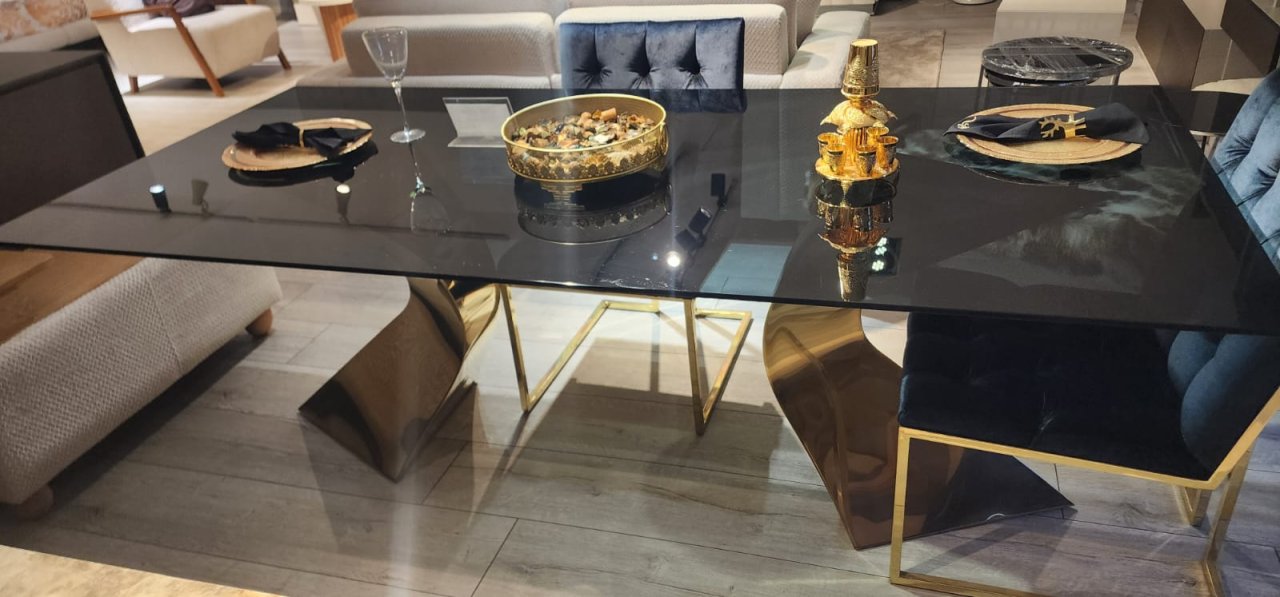 TİTANIYUM CAM MASA | Masko Outlet